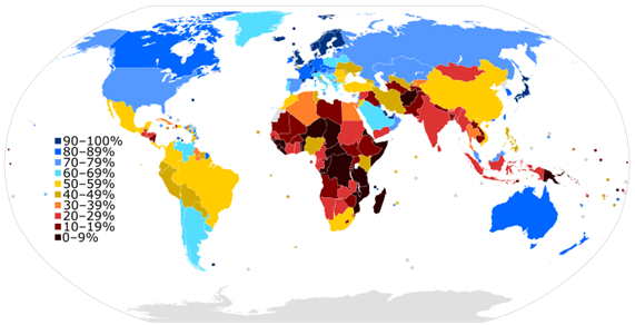 Ð¤Ð°Ð¹Ð»:InternetPenetrationWorldMap.svg